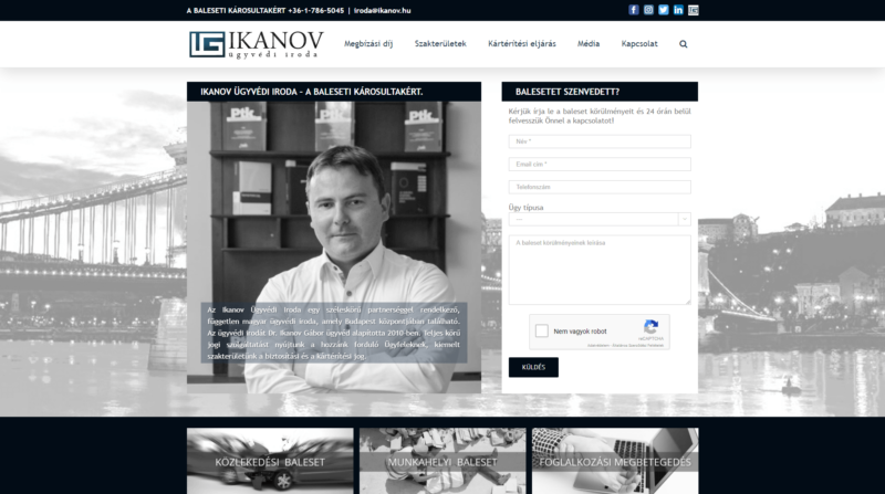WordPress Specialista - Ikanov Ügyvédi Iroda weboldal készítés